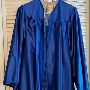 Graduation gown royal blue with cap size ML